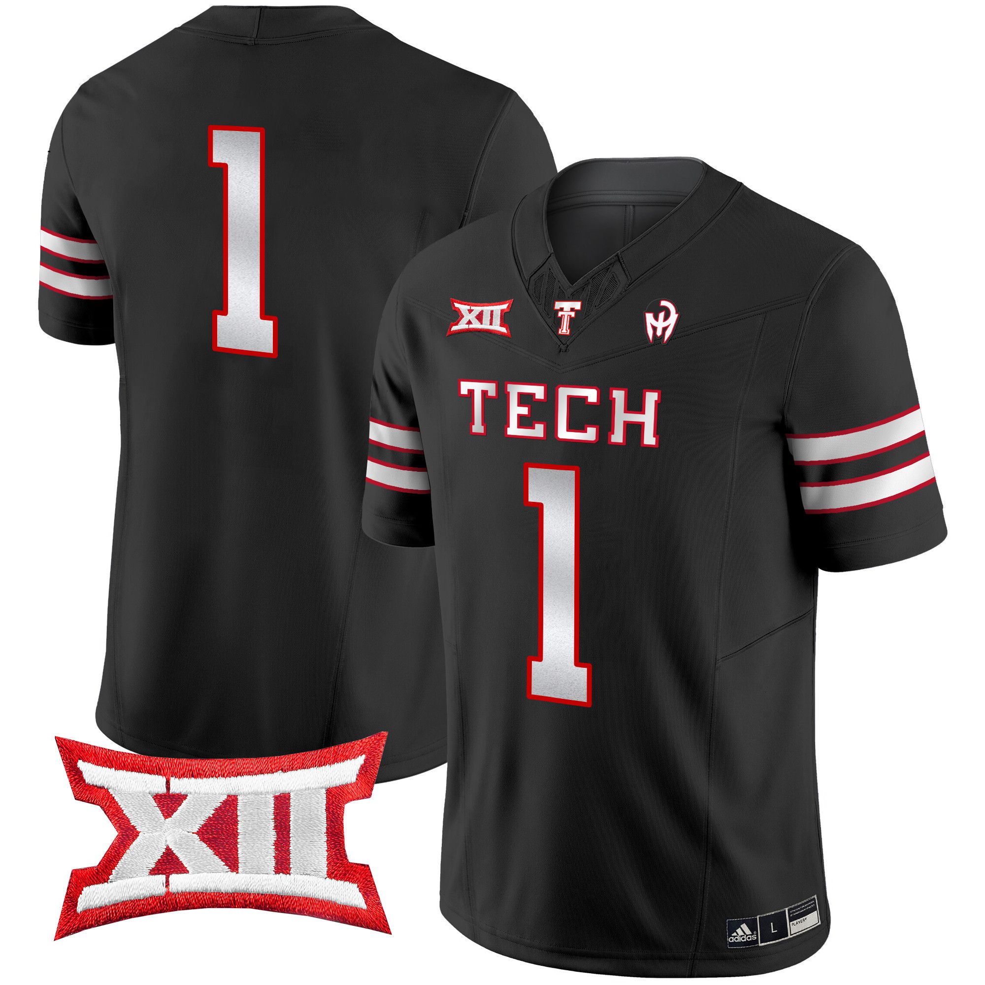 Men Texas Tech Red Raiders #1 No Name Black 2024 Patrick Mahomes Symbol Vapor Limited NCAA Jersey style 1->->NCAA Jersey